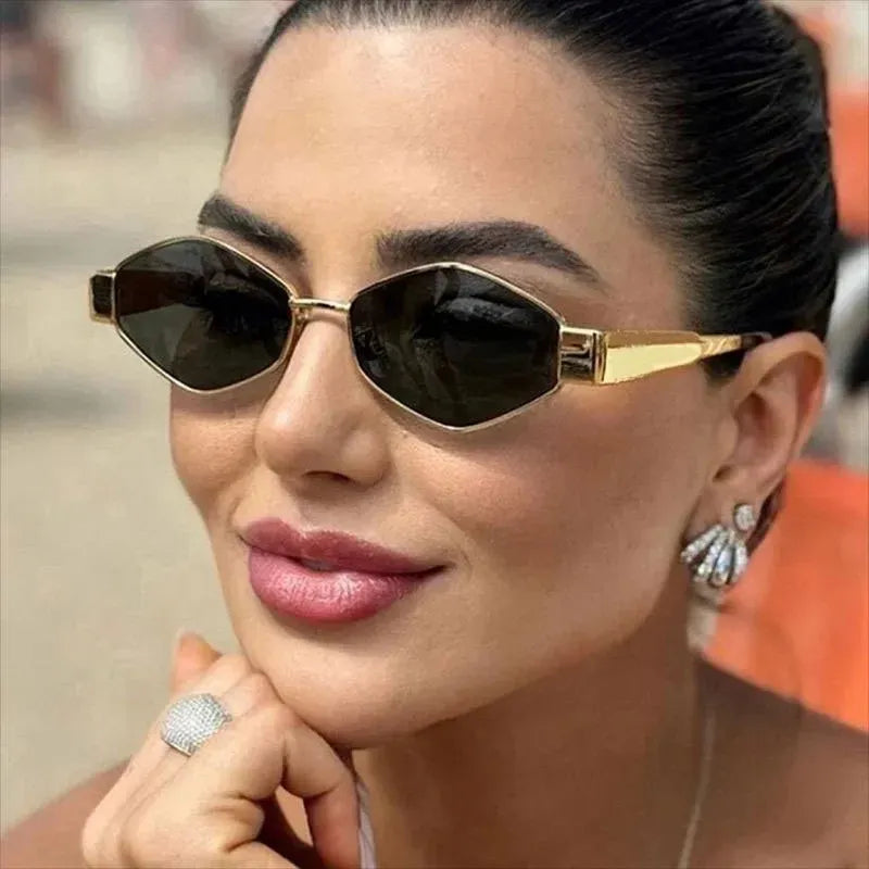Trendy Hexagon Sunglasses